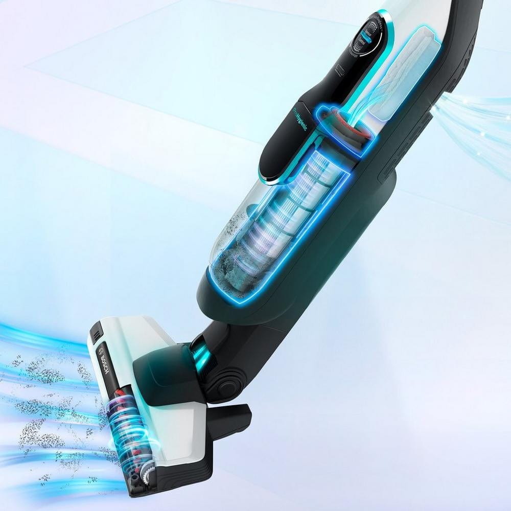 Bosch BCH86HYGGB Serie 6 Athlet ProHygiene Cordless Vacuum Cleaner, White - Atlantic Electrics - 39477757280479 