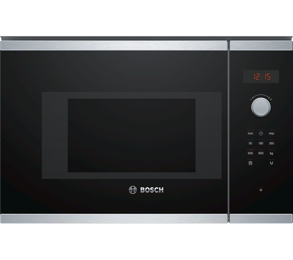 Bosch BFL523MS0B Serie 4 800W 20L Built-in Microwave Oven - Stainless Steel - Atlantic Electrics - 39477756166367 