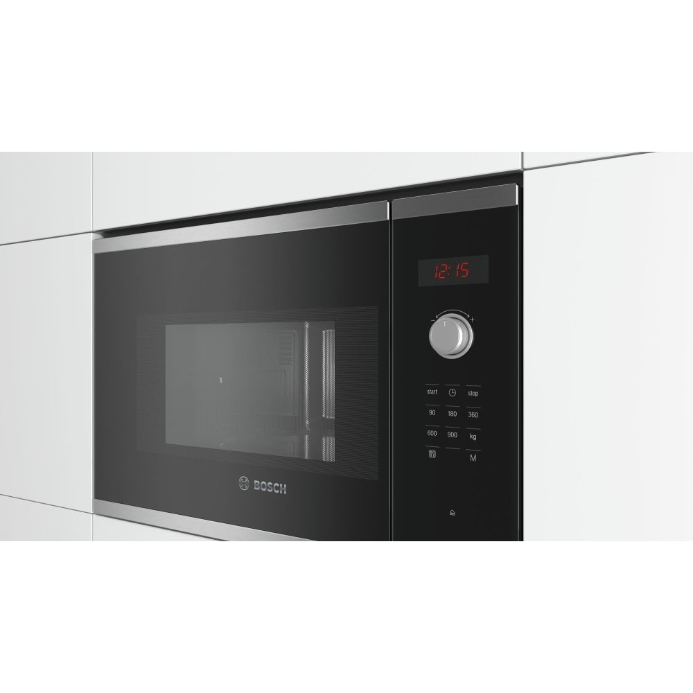 Bosch BFL553MS0B 25 Liters Built-In Microwave - Black, Stainless steel | Atlantic Electrics - 41281605894367 