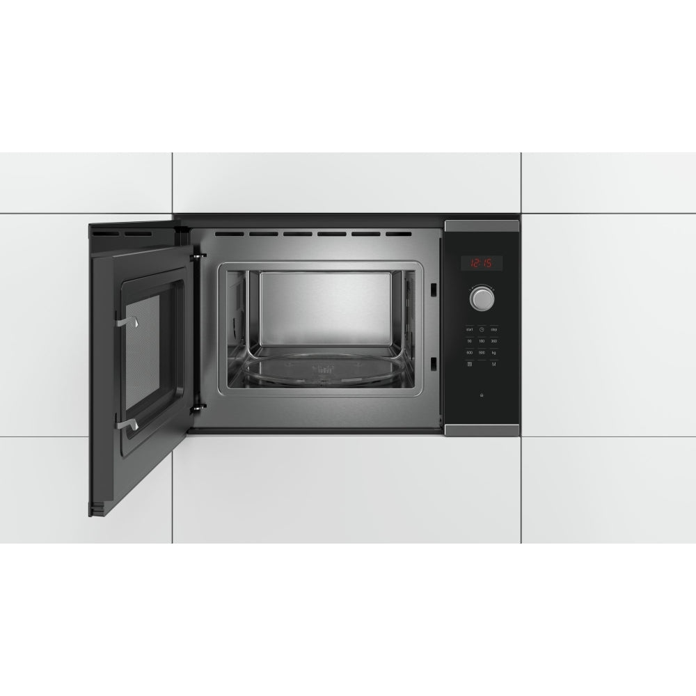 Bosch BFL553MS0B 25 Liters Built-In Microwave - Black, Stainless steel | Atlantic Electrics