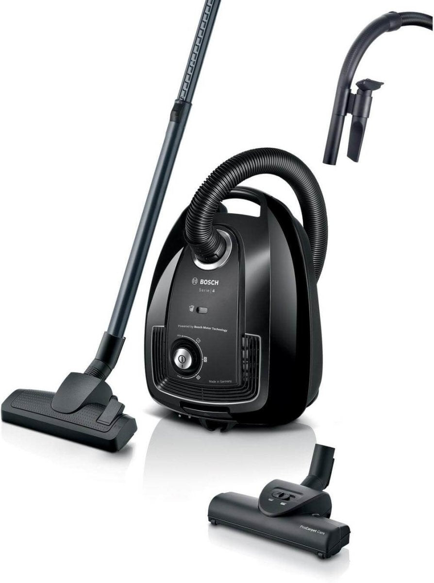 Bosch BGL38BA3GB Serie 4 ProEco 850W Bagged Cylinder Vacuum Cleaner Black | Atlantic Electrics - 39477758132447 