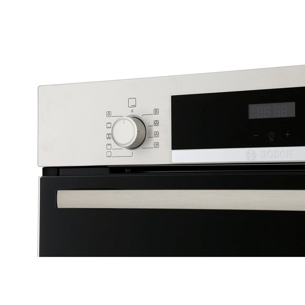Bosch HBS534BS0B Built In Electric Single Oven with 3D Hot Air - Stainless Steel - A Rated | Atlantic Electrics - 39477764325599 