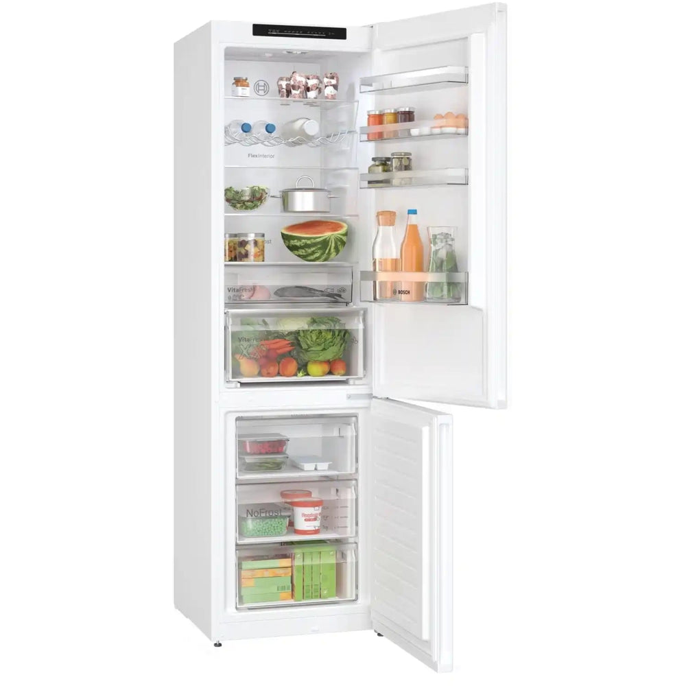 Bosch KGN392WDFG Series 4 60cm Frost Free Fridge Freezer White 2.03m D - White | Atlantic Electrics - 40452101505247 