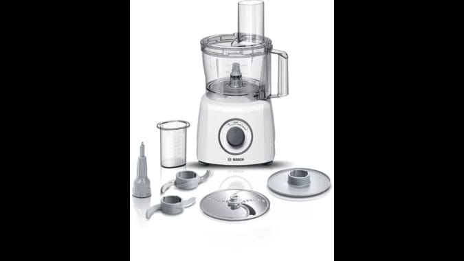 Bosch MultiTalent 3 MCM3100WGB 2.3 Litre Food Processor With 9 Accessories - White | Atlantic Electrics - 39477770289375 