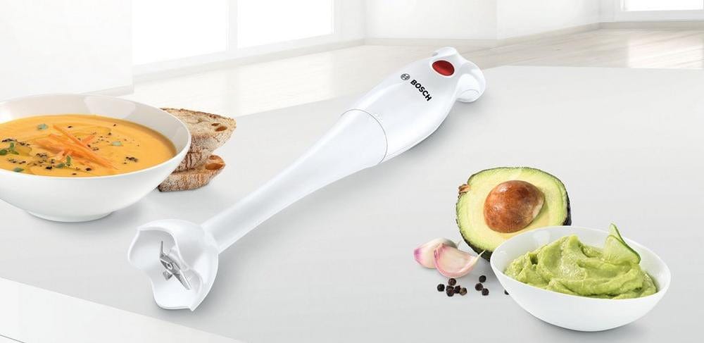 Bosch My Collection MSMP1000GB Hand Blender, 350W - White & Red | Atlantic Electrics