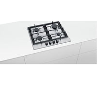 Thumbnail Bosch PCP6A5B90 3450W Integrated 4 Burner Gas Hob Stainless Steel Silver - 39477768585439