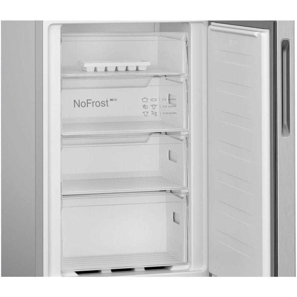 Bosch Serie 2 KGN27NLFAG Freestanding Fridge Freezer, Stainless Steel Look | Atlantic Electrics