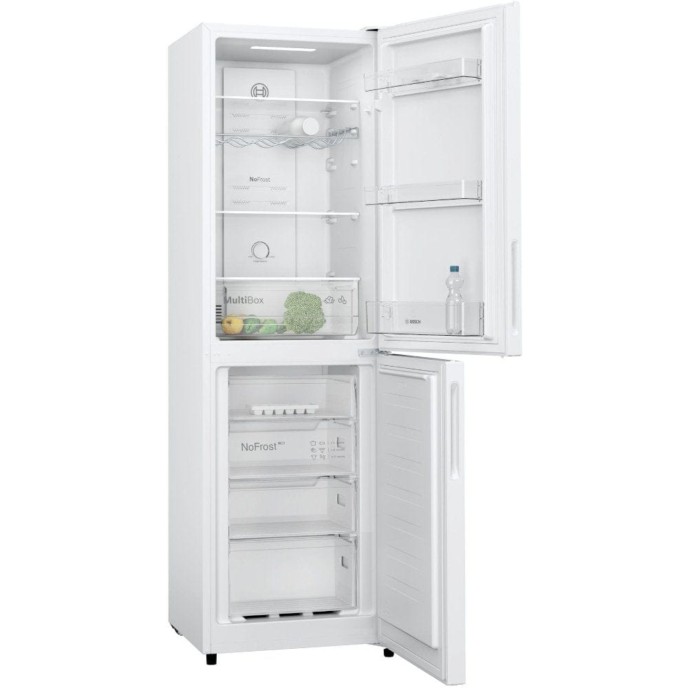 Bosch Serie 2 KGN27NWFAG Freestanding 50-50 Fridge Freezer, White | Atlantic Electrics - 39477770617055 