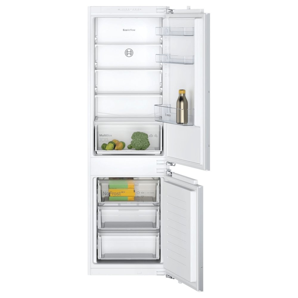 Bosch Serie 2 KIN86NFF0G Integrated 70-30 Frost Free Fridge Freezer with Fixed Door Fixing Kit - White | Atlantic Electrics - 39477770846431 