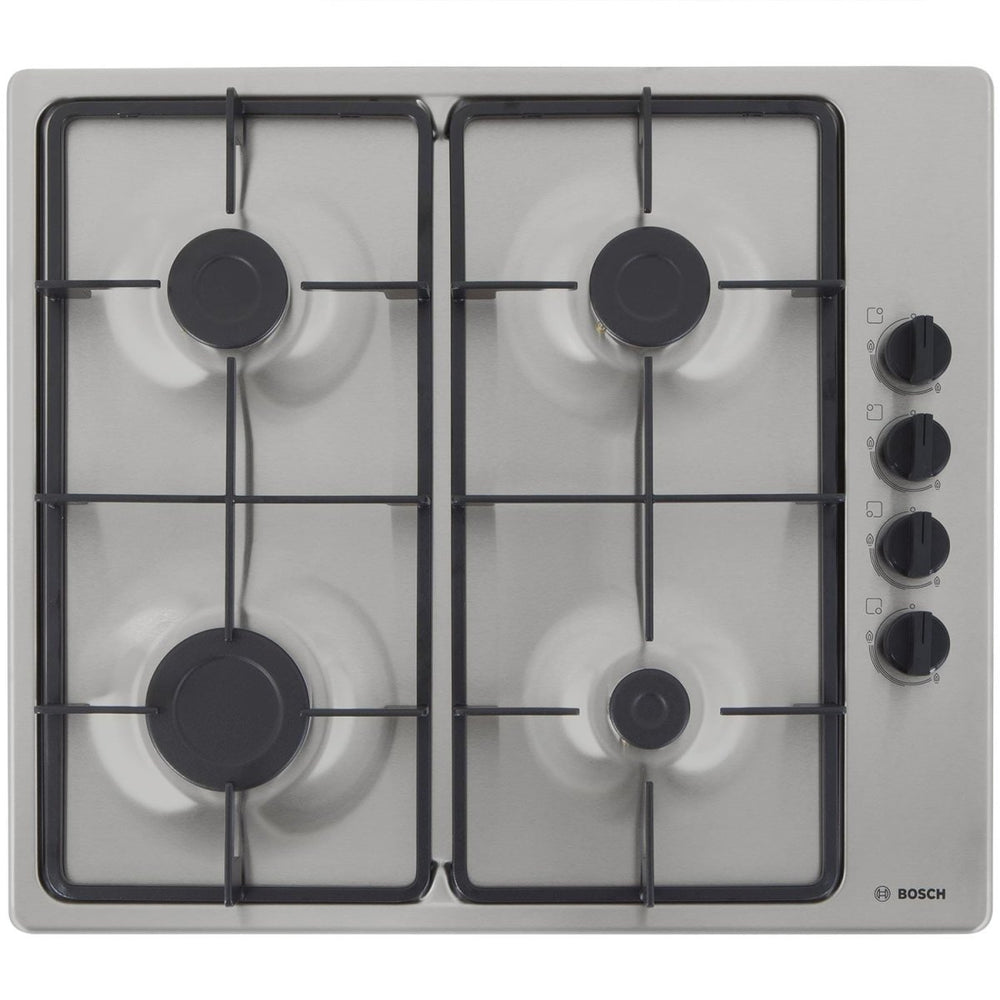 BOSCH Serie 2 PBP6B5B60 4 Burner Gas Hob - Stainless Steel | Atlantic Electrics - 39477773304031 