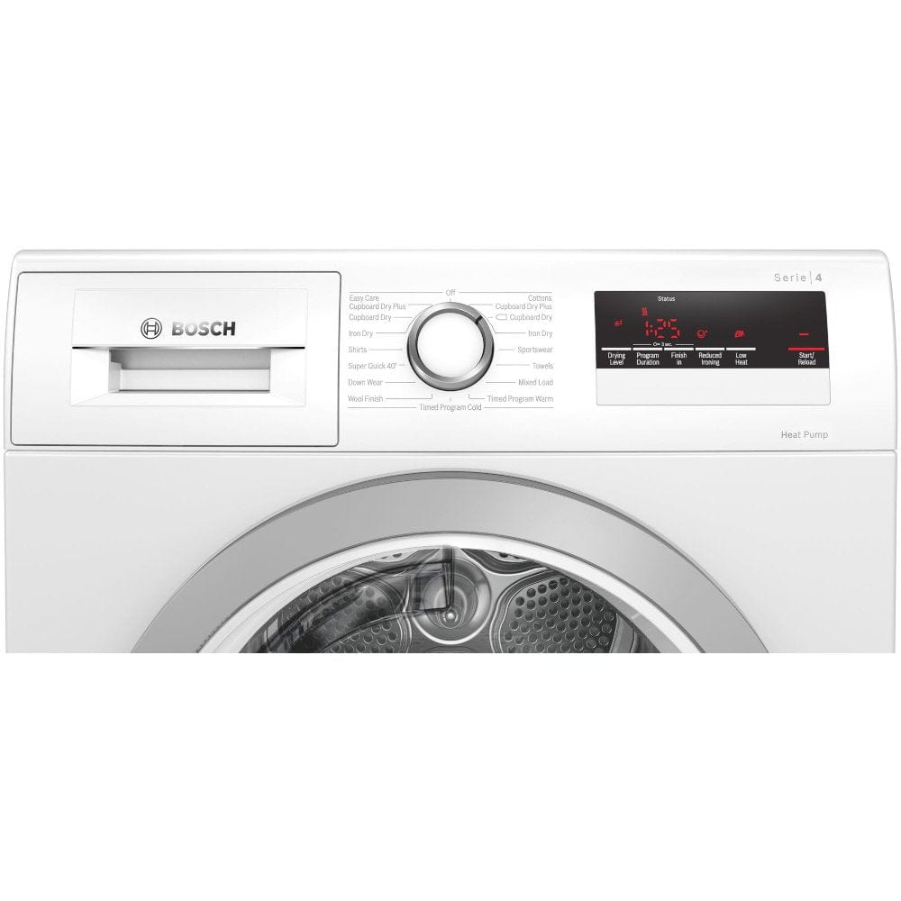 Bosch Serie 4 WTH85222GB 8Kg Heat Pump Tumble Dryer - White | Atlantic Electrics