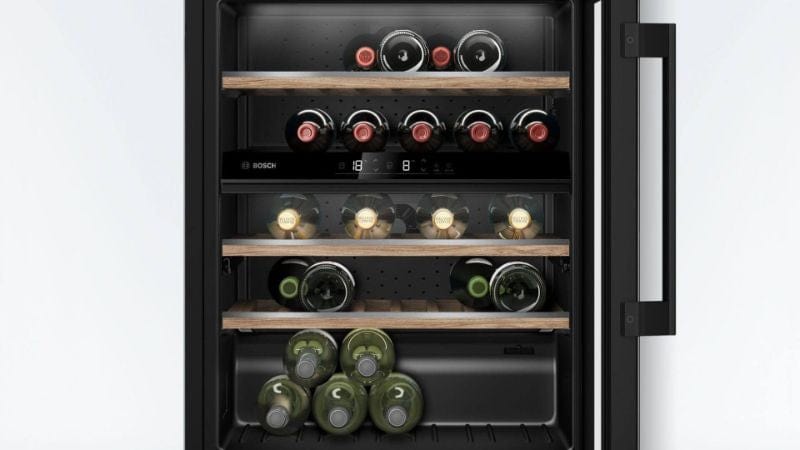 Bosch Serie 6 KUW21AHG0G 60cm wide Built In Wine Cooler - Black | Atlantic Electrics - 39477777268959 