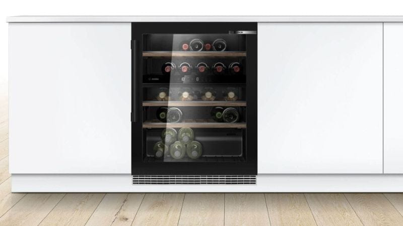 Bosch Serie 6 KUW21AHG0G 60cm wide Built In Wine Cooler - Black | Atlantic Electrics - 39477777170655 