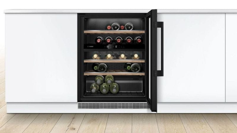 Bosch Serie 6 KUW21AHG0G 60cm wide Built In Wine Cooler - Black | Atlantic Electrics