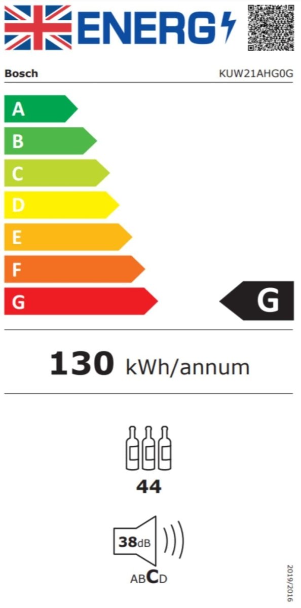 Bosch Serie 6 KUW21AHG0G 60cm wide Built In Wine Cooler - Black | Atlantic Electrics