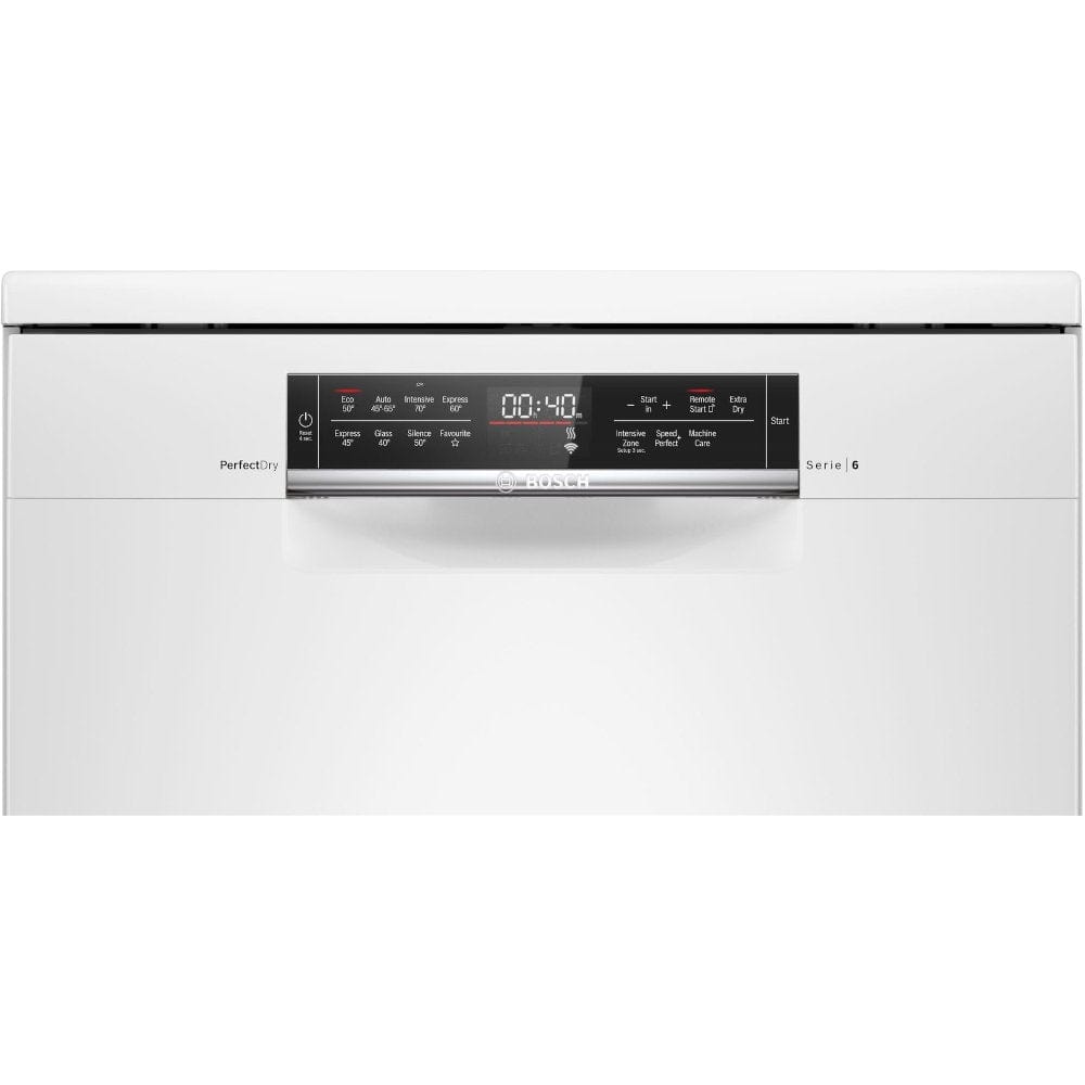 Bosch Serie 6 SMS6ZDW48G Full Size Dishwasher White 13 Place Settings | Atlantic Electrics