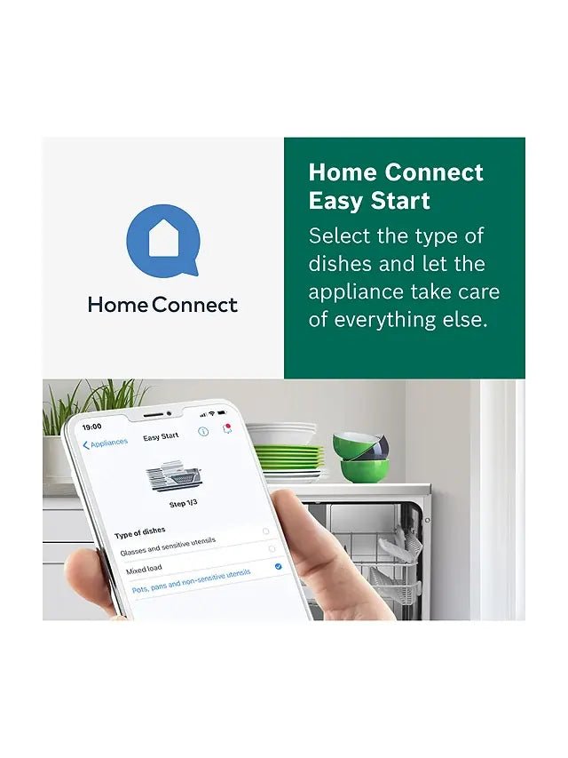 Bosch Series 4 SMS4HCI40G Wifi Connected Standard Dishwasher - Stainless Steel Effect - Atlantic Electrics - 40314498646239 