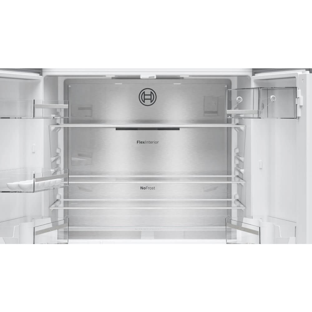 Bosch Series 6 KFN96APEAG Freestanding 65/35 French Fridge Freezer, Inox Easy Clean Steel | Atlantic Electrics - 39477777629407 
