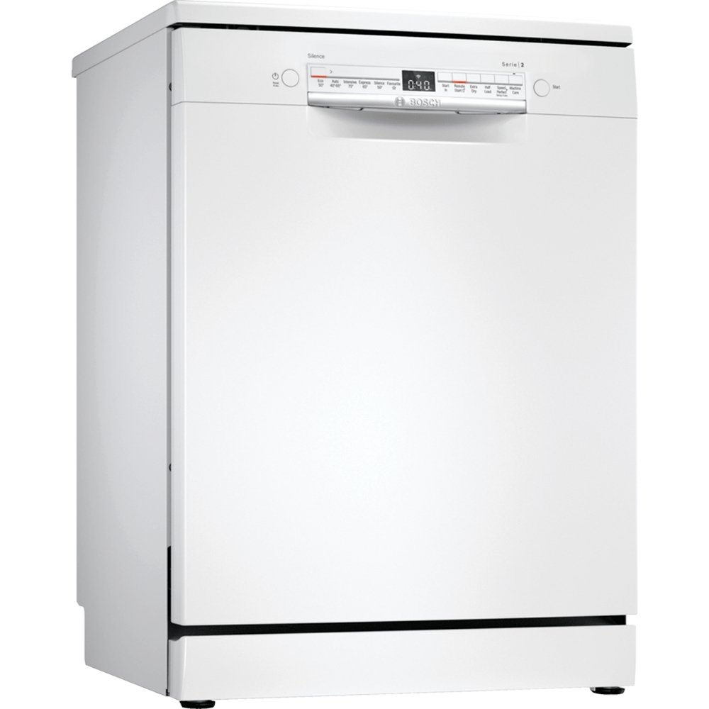 Bosch SMS2HVW66G Full Size Dishwasher, 60cm Wide - 13 Place Settings- White | Atlantic Electrics