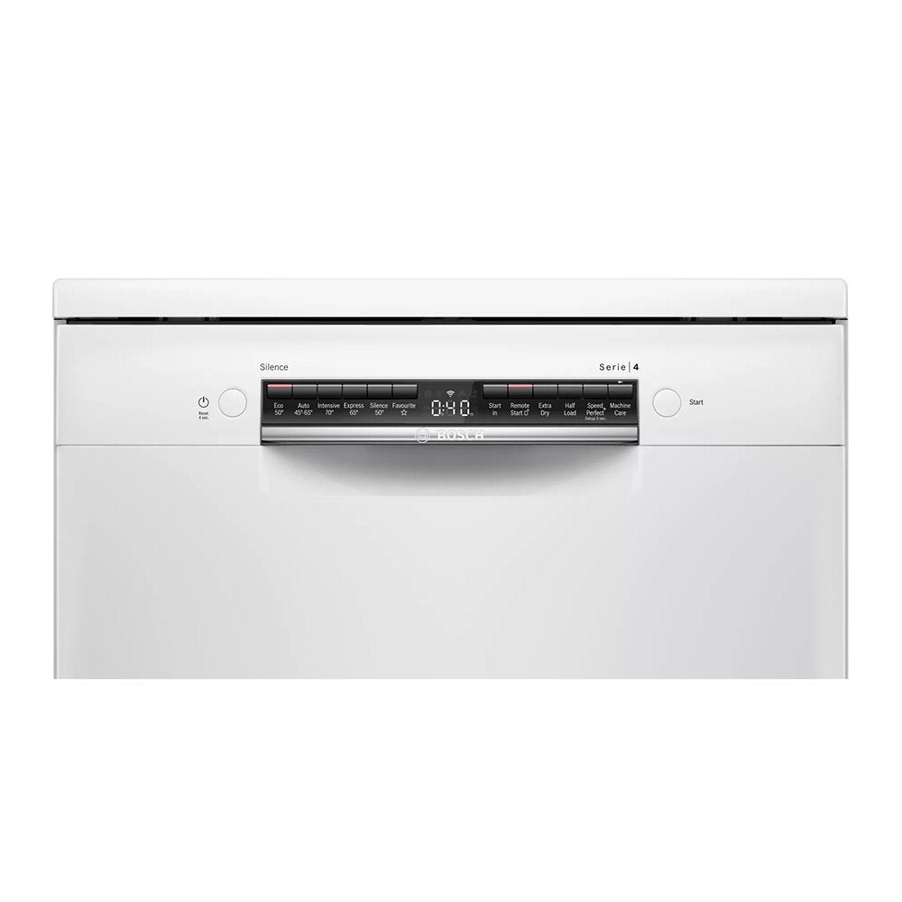 Bosch SMS4HCW40G Freestanding Dishwasher, 60cm Wide - White - 14 place settings | Atlantic Electrics