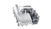 Thumbnail Bosch SRS2IKW04G Slimline Dishwasher White 9 Place Settings | Atlantic Electrics- 39477780644063