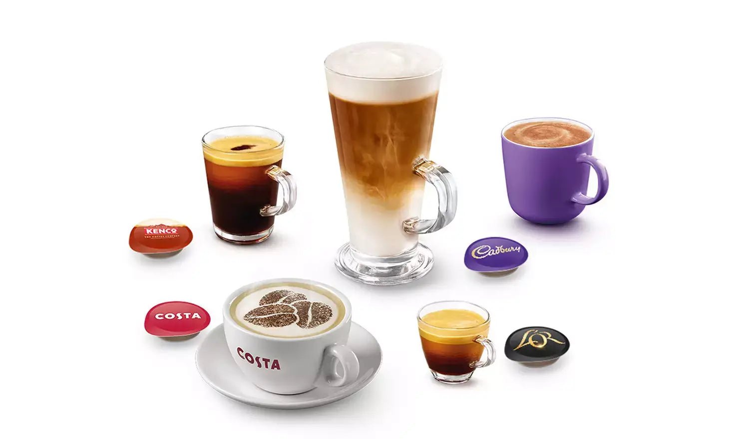 Bosch TAS1407GB Tassimo Vivy 2 Pod Coffee Machine 1300W - Cream | Atlantic Electrics