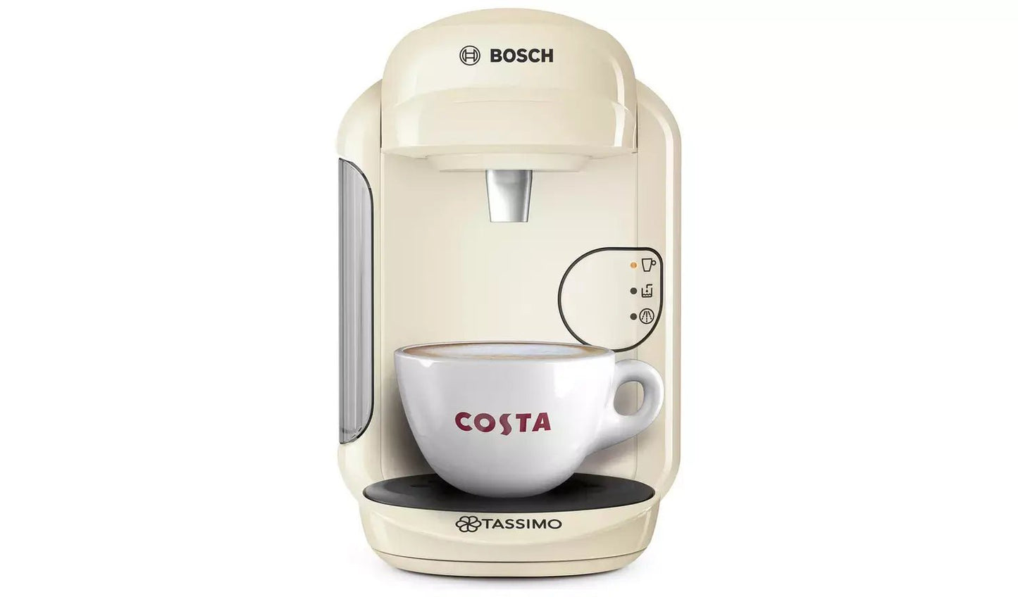 Bosch TAS1407GB Tassimo Vivy 2 Pod Coffee Machine 1300W - Cream | Atlantic Electrics
