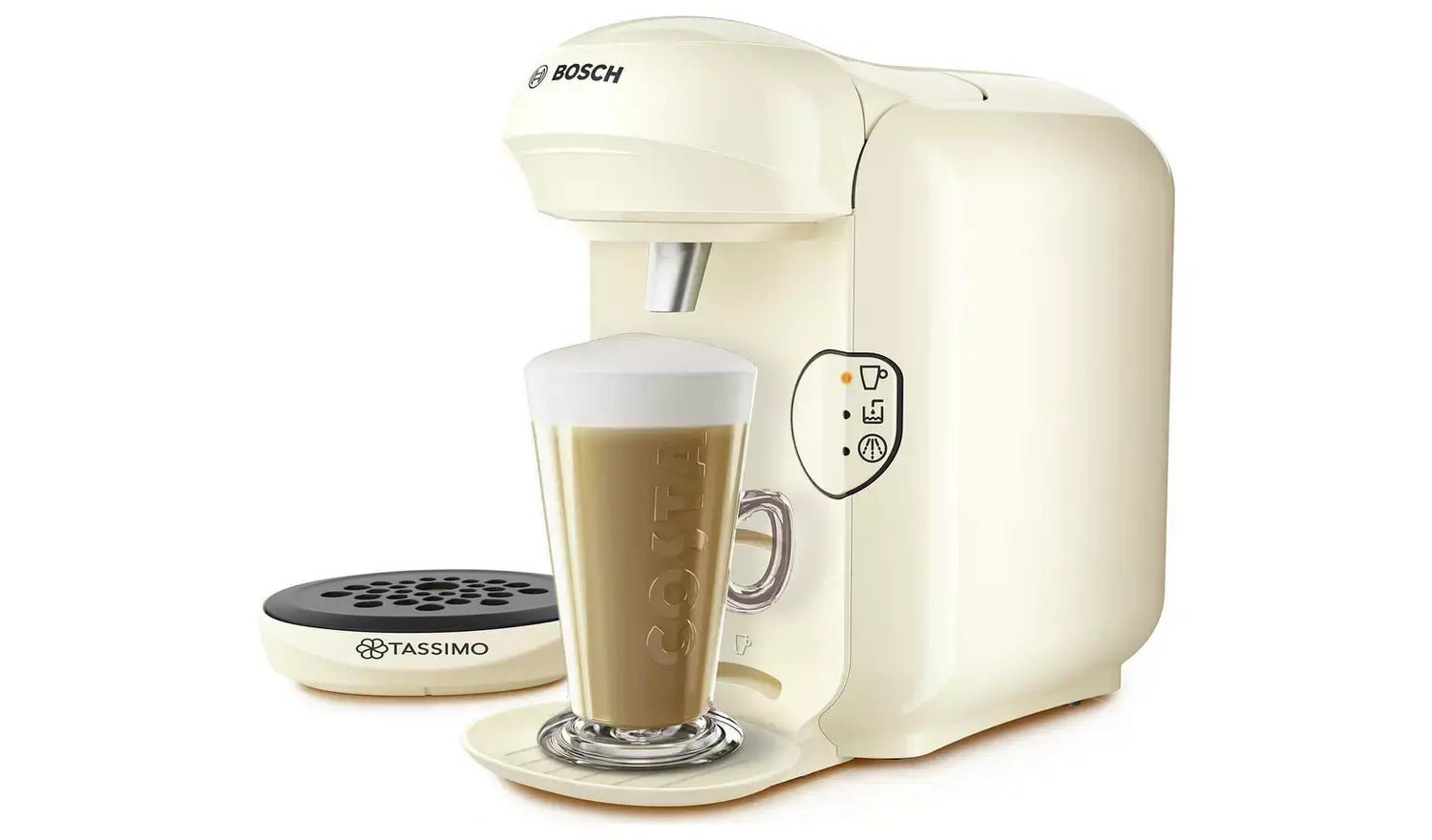 Bosch TAS1407GB Tassimo Vivy 2 Pod Coffee Machine 1300W - Cream | Atlantic Electrics