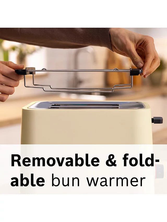 Bosch TAT4M227GB Compact 2-Slice Toaster - Cream | Atlantic Electrics