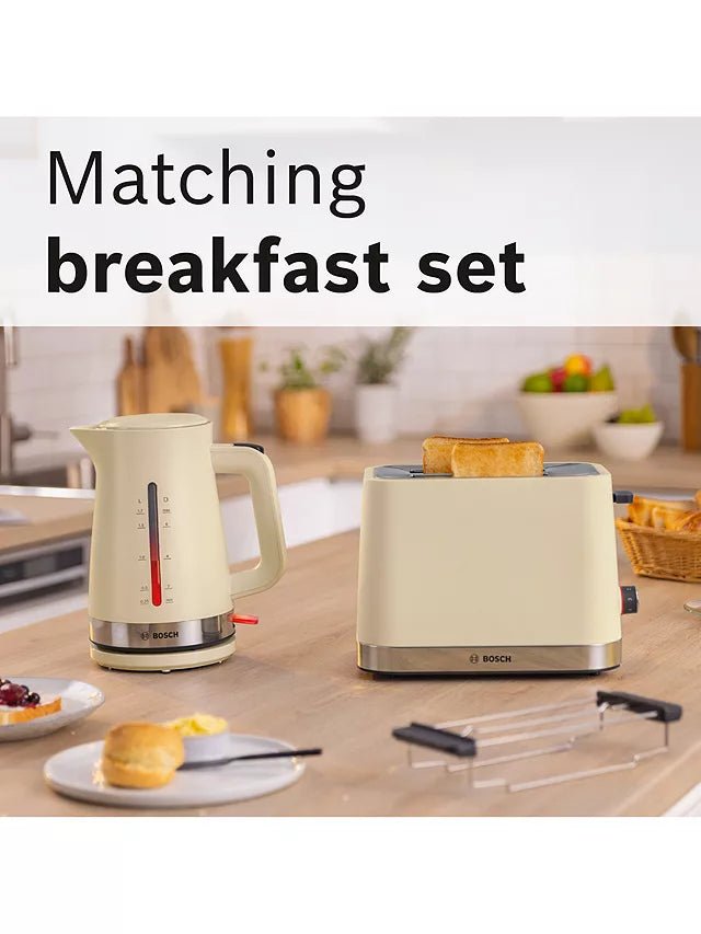 Bosch TAT4M227GB Compact 2-Slice Toaster - Cream | Atlantic Electrics