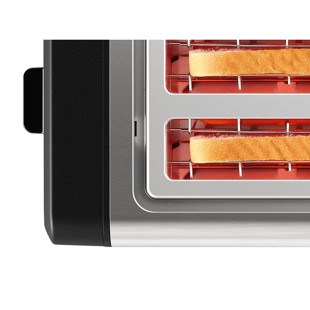 Bosch TAT4P440GB Toaster DesignLine, 4 Slice, 30cm Wide - Stainless Steel - Atlantic Electrics - 39477785034975 