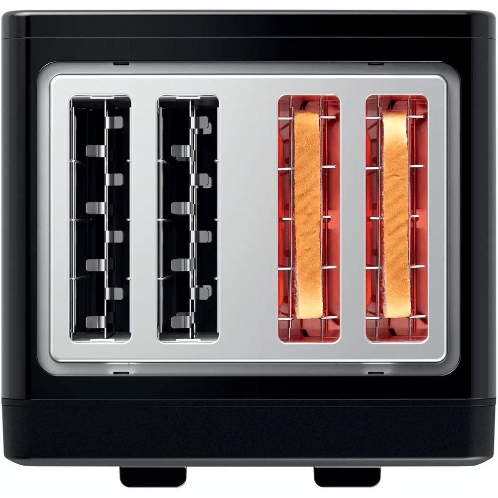 Bosch TAT4P443GB Toaster DesignLine, 4 Slice, 30cm Wide - Black | Atlantic Electrics - 39477784117471 