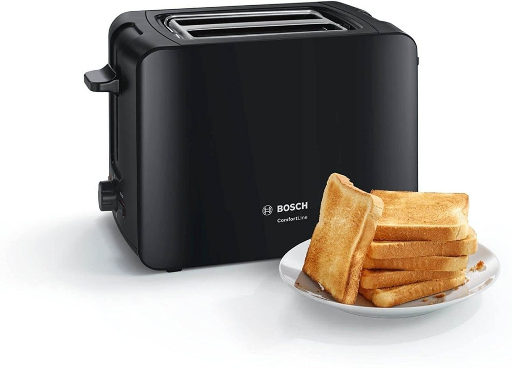 Bosch TAT6A113GB 2 Slice Toaster - Black - Atlantic Electrics - 39477783396575 