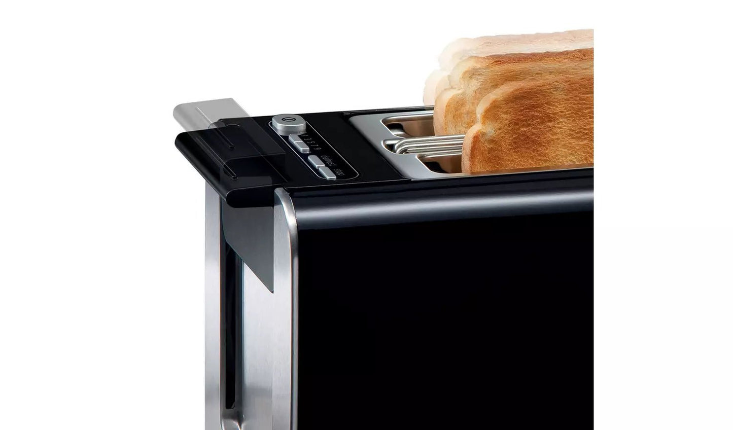 Bosch TAT8613GB STYLINE Range 2 Slice Toaster in Gloss Black | Atlantic Electrics