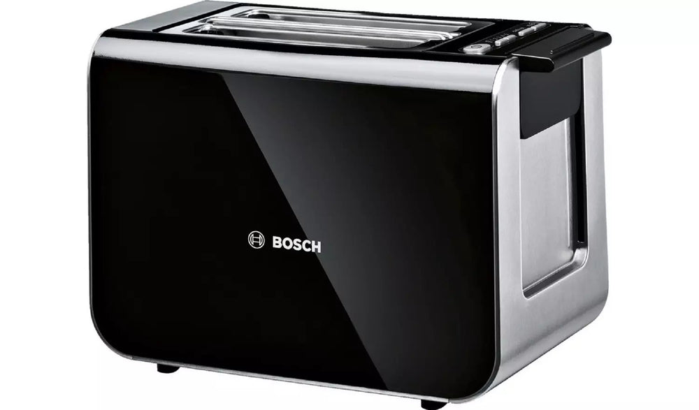Bosch TAT8613GB STYLINE Range 2 Slice Toaster in Gloss Black | Atlantic Electrics - 39915472912607 