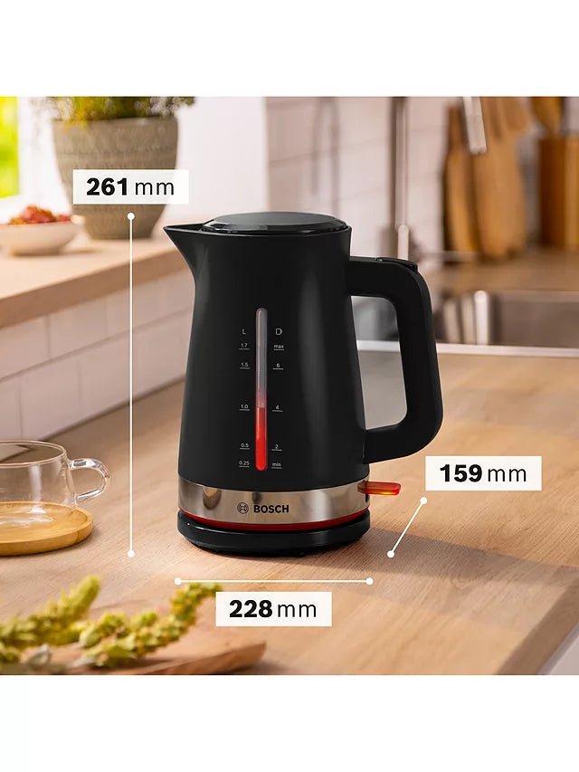 Bosch TWK4M223GB 1.7 Litre Cordless Kettle - Black | Atlantic Electrics - 41130183885023 