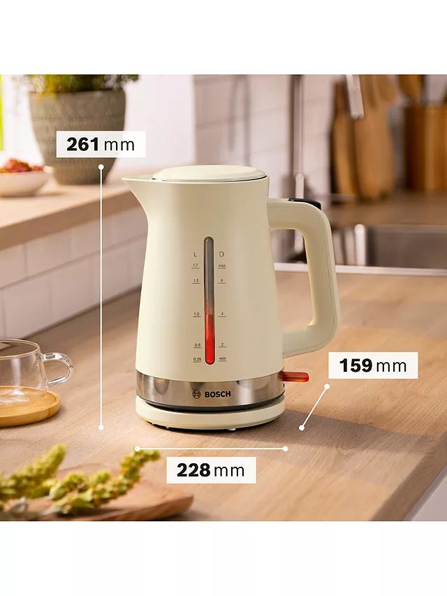 Bosch TWK4M227GB 1.7 Litre Cordless Kettle - Cream | Atlantic Electrics - 41130183622879 