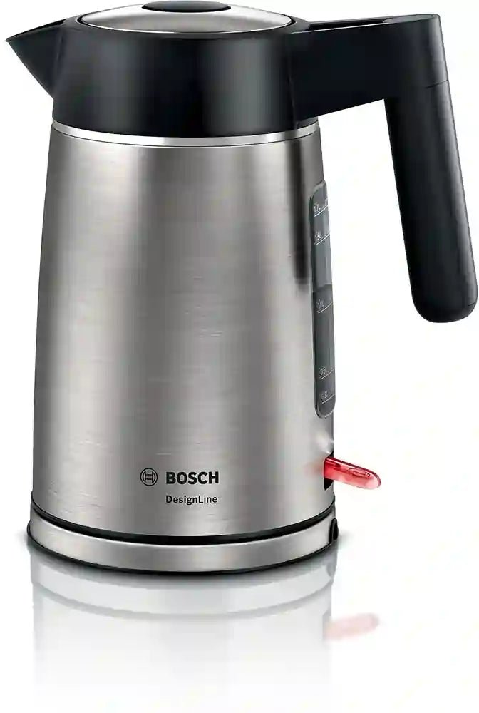 Bosch TWK5P480GB 3Kw 1.7L Designline Kettle - Stainless Steel - Atlantic Electrics - 40157498310879 