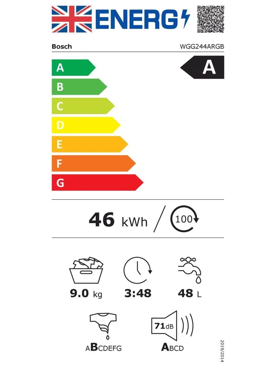 Bosch WGG244ARGB Serie 6 Freestanding Washing Machine, 9kg Load, 1400rpm Spin, Graphite | Atlantic Electrics - 39477790638303 