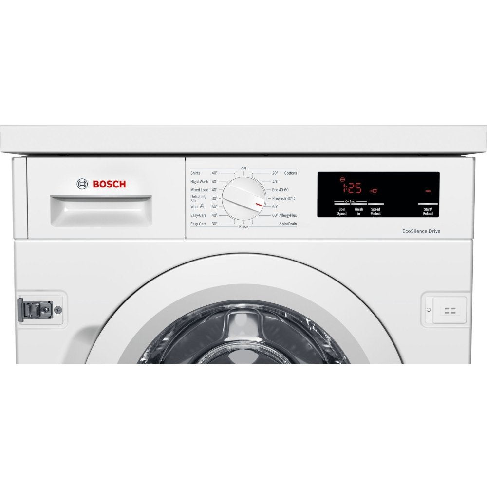 Bosch WIW28301GB Integrated 8kg 1400 Spin Washing Machine with VarioPerfect - White | Atlantic Electrics - 39477790212319 