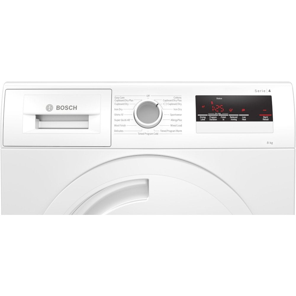 Bosch WTN83201GB 8kg Condenser Tumble Dryer White - Atlantic Electrics - 39477790933215 