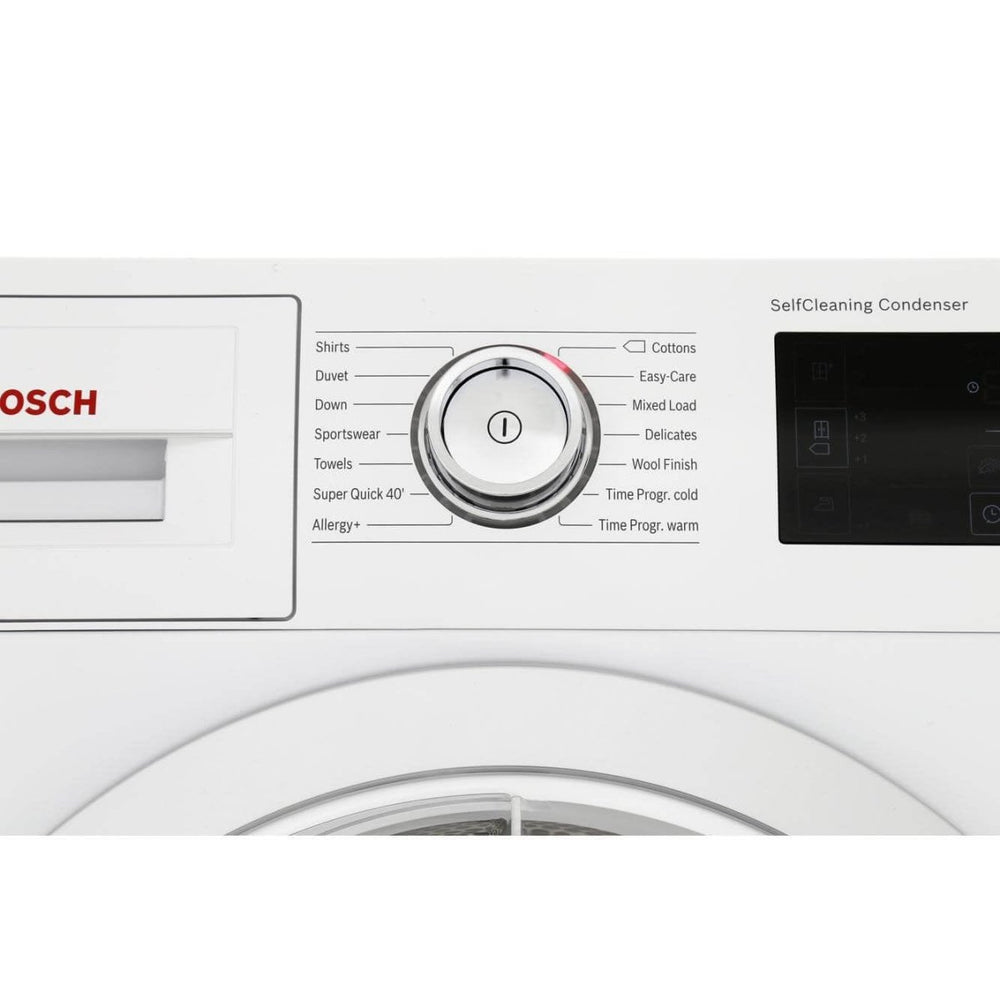 Bosch WTWH7660GB 9kg Condenser Tumble Dryer with Heat Pump - White - Atlantic Electrics - 39477793095903 