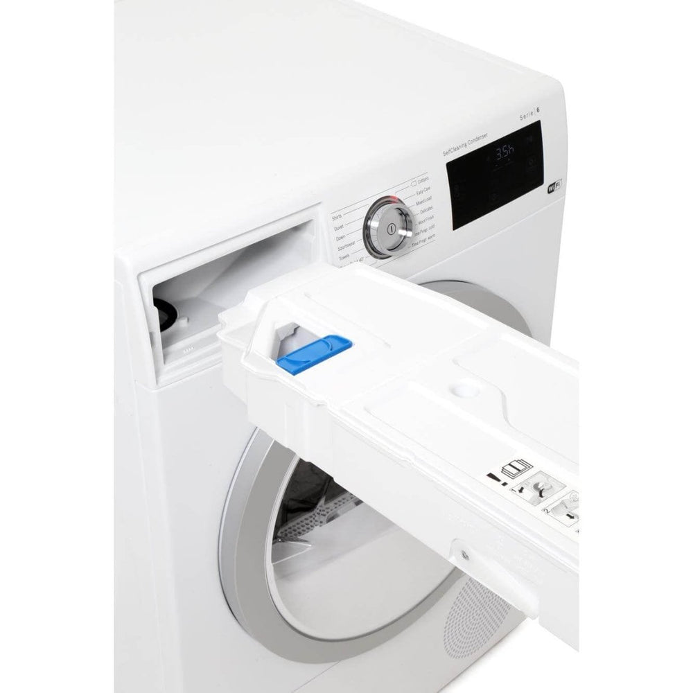 Bosch WTWH7660GB 9kg Condenser Tumble Dryer with Heat Pump - White - Atlantic Electrics - 39477793259743 