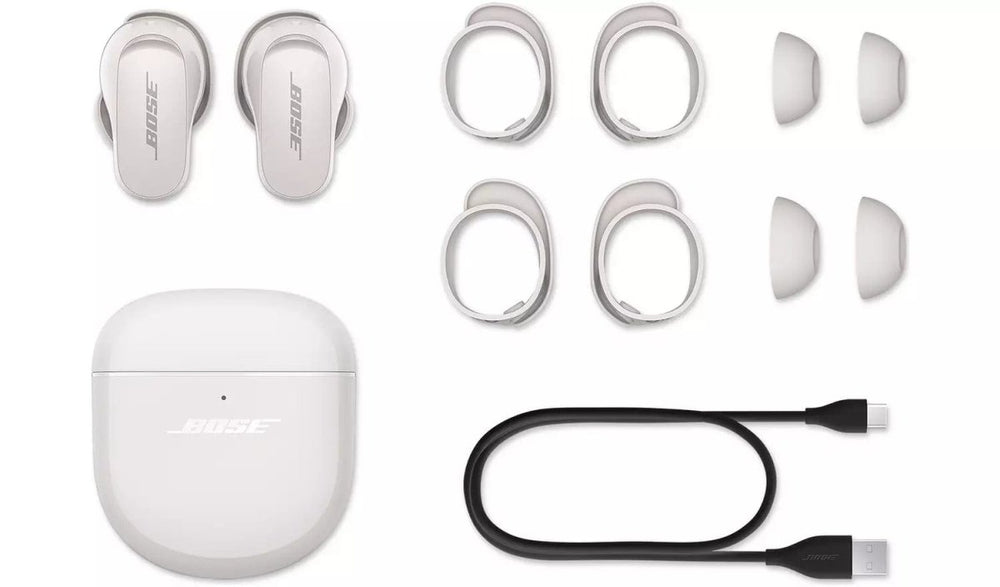 Bose QuietComfort Earbuds II True Wireless Sweat & Weather-Resistant Bluetooth In-Ear Headphones with Personalised Noise Cancellation & Sound, Soapstone - Atlantic Electrics - 39477794406623 