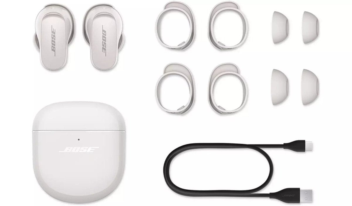 Bose QuietComfort Earbuds II True Wireless Sweat & Weather-Resistant Bluetooth In-Ear Headphones with Personalised Noise Cancellation & Sound, Soapstone | Atlantic Electrics