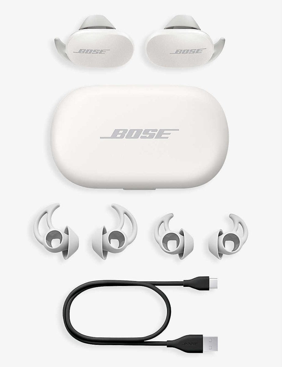 Bose® QuietComfort® Earbuds Noise Cancelling True Wireless Sweat & Weather-Resistant Bluetooth In-Ear Headphones with Mic-Remote, Soapstone - Atlantic Electrics - 39477802893535 
