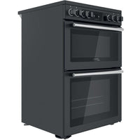 Thumbnail Cannon by Hotpoint CD67V9H2CA 60cm Electric Cooker Anthracite Double Oven Ceramic Hob Black | Atlantic Electrics- 39477806891231