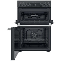 Thumbnail Cannon by Hotpoint CD67V9H2CA 60cm Electric Cooker Anthracite Double Oven Ceramic Hob Black | Atlantic Electrics- 39477806760159