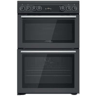 Thumbnail Cannon by Hotpoint CD67V9H2CA 60cm Electric Cooker Anthracite Double Oven Ceramic Hob Black | Atlantic Electrics- 39477806596319