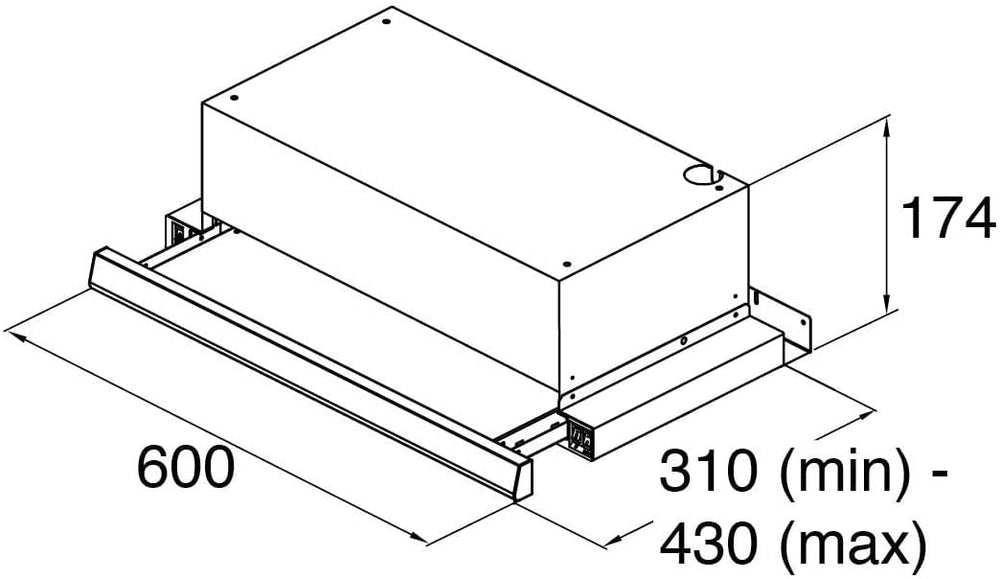 CDA CTE61SS 60cm Telescopic Canopy Cooker Hood - Stainless Steel - Atlantic Electrics - 39477802238175 